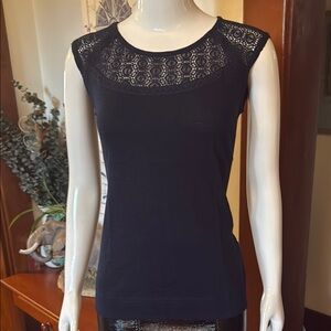 NWT chaps size small Elegant navy Lace Women's Top